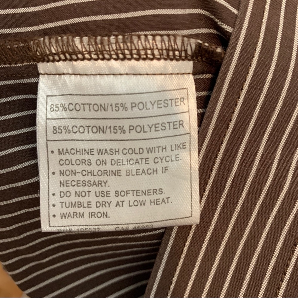 Ariat Pro Series Brown Striped Shirt Large - Picture 9 of 9